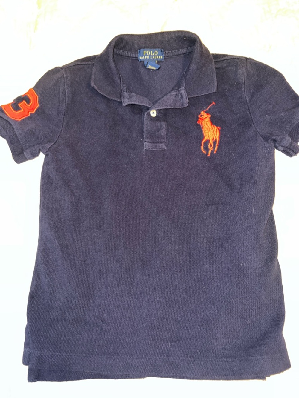 Polo by Ralph Lauren Boys Navy Polo with Red Pony